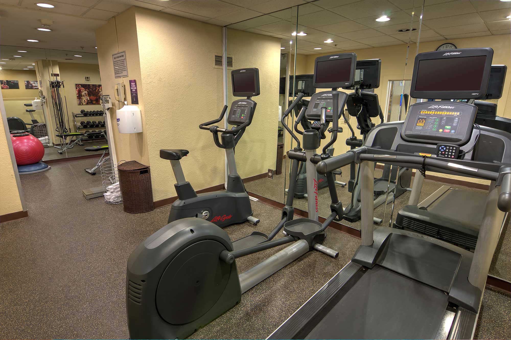 Fitness Center, accessible on the third floor